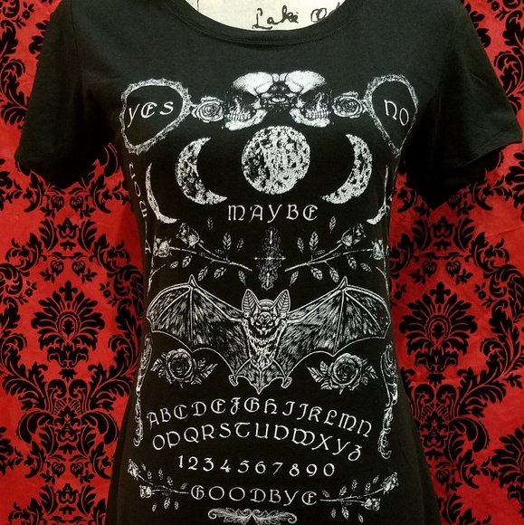 Nwt ouija bat gothic t shirt top - Picture 2 of 4